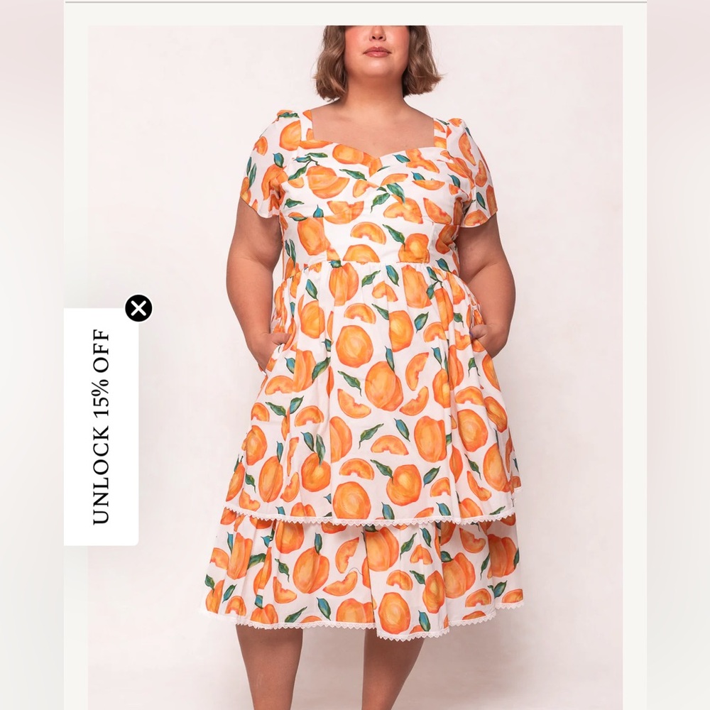 Ivy city Marie dress fruit lace ruffles 4x